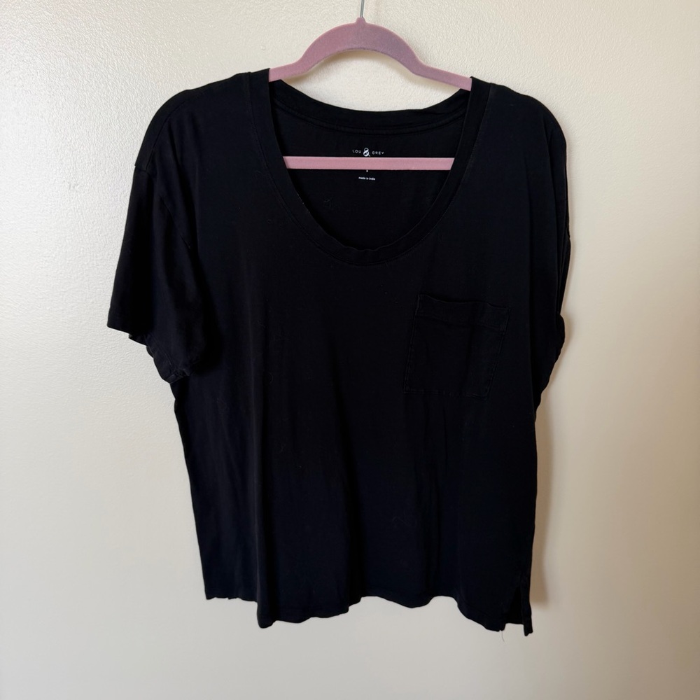 LOFT Lou & Grey Black Supima Cotton Oversized Tee